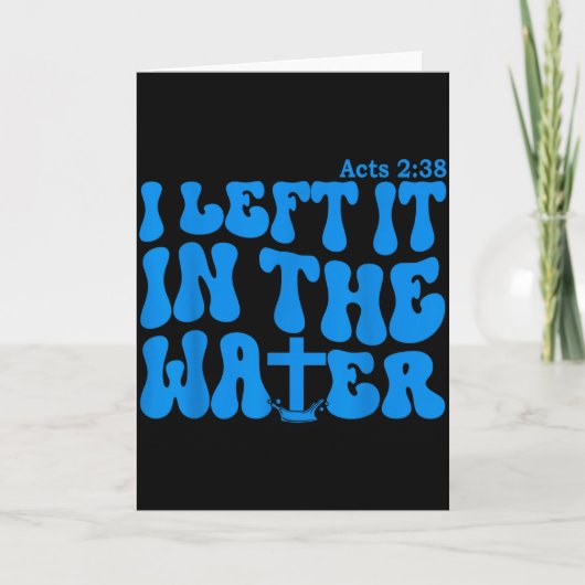 Carte Baptême d'eau Actes 2_38 Chrétien  (Devant)