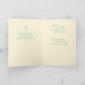Carte Baptême d'enfant de Dieu, Vert neutre (Intérieur)