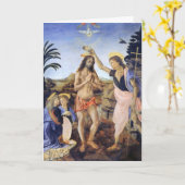 Carte Baptême du Christ par Verrocchio, Léonard de Vinci (Fleur jaune)