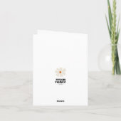 Carte Baptême Félicitations Abstrait Floral Daisy Card (Dos)