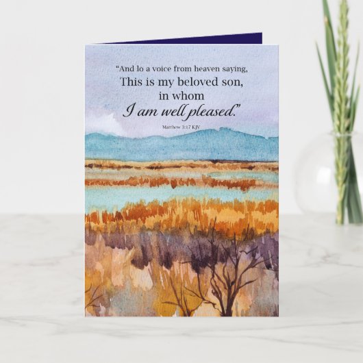 Carte Baptême Félicitations Bible Matthew Désert (Devant)