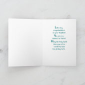 Carte Baptême Précieux Bénis et Aimé sur Bois de Teinte (Intérieur)