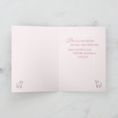 Carte Baptême, Rose, Fille, Agneau (Intérieur)