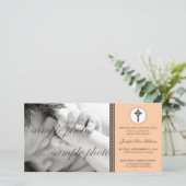 Carte Baptême simple et doux pour la pêche (Debout devant)
