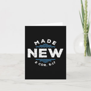 Carte Baptême vintage Rendu Nouveau En Christ Foi Chréti