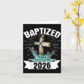 Carte Baptisé 2026  (Fleur jaune)