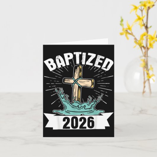 Carte Baptisé 2026  (Fleur jaune)