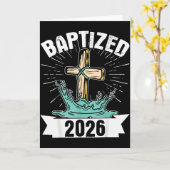 Carte Baptisé 2026 (Fleur jaune)