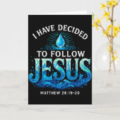 Carte Baptisé J'ai décidé de suivre Jésus Baptême  (Fleur jaune)