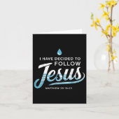 Carte Baptisé J'Ai Décidé De Suivre Jésus Baptême (Fleur jaune)