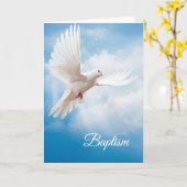 Carte Baptism Dove (Fleur jaune)