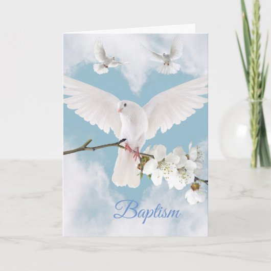 Carte Baptism Dove (Devant)