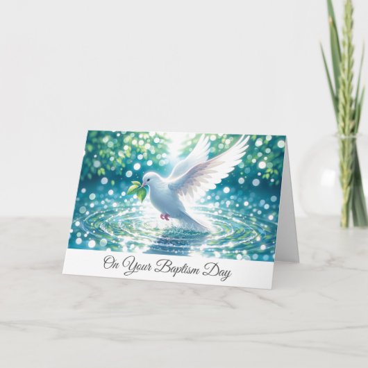 Carte Baptism Dove (Devant)