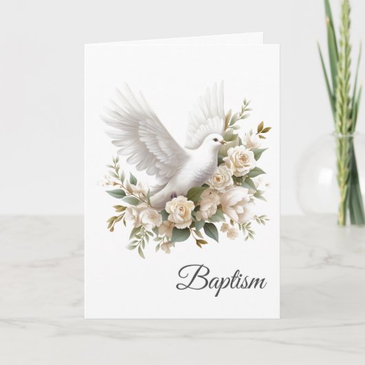 Carte Baptism Dove (Devant)
