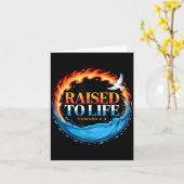 Carte Baptized Raised To Life Romans 6-4 Christian Bapti (Fleur jaune)