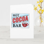 Carte Bar de Chocolat Chaud (Fleur jaune)