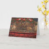 Carte Bar décoré à l'heure de Noël client (Fleur jaune)