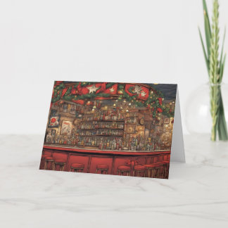 Carte Bar décoré à Noël client