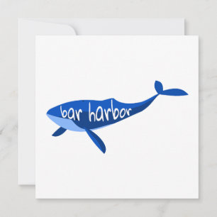 Carte Bar Harbour Maine Whale