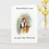 Carte Bar Mitzvah (Fleur jaune)