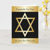 Carte Bar Mitzvah (Fleur jaune)