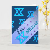 Carte Bar Mitzvah (Fleur jaune)