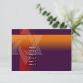 Carte Bar Mitzvah orange et rouge sur n'importe quelle c (Debout devant)