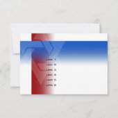 Carte Bar Mitzvah Rouge et bleu sur n'importe quelle cou (Devant)