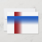 Carte Bar Mitzvah Rouge et bleu sur n'importe quelle cou (Dos)