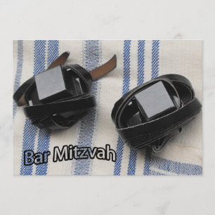 Carte Bar Mitzvah - Tallit et Téfillin