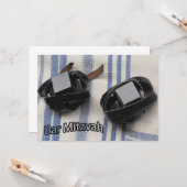 Carte Bar Mitzvah - Tallit et Téfillin (Devant/Arrière en situation)
