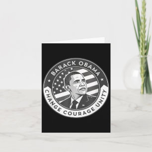 Carte Barack Obama Art Tribute Changement Courage Unité
