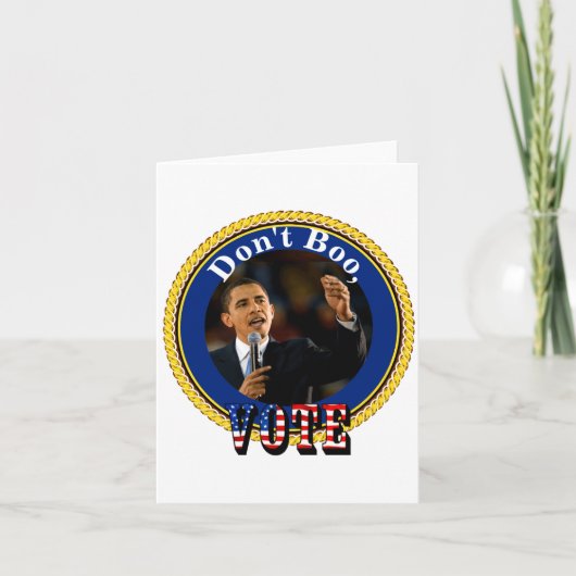 Carte Barack Obama Dont Boo Vote (Devant)