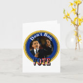 Carte Barack Obama Dont Boo Vote (Fleur jaune)
