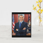 Carte Barack Obama Photo 44ème Président Potus Patriotic (Fleur jaune)