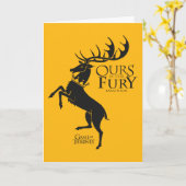 Carte Baratheon Sigil - Notre Furie (Fleur jaune)