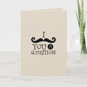 Carte Barbe À La Mustache Vous Pose Une Question Humour 