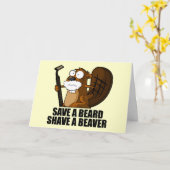 Carte Barbe amusante (Fleur jaune)