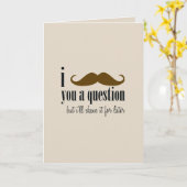 Carte Barbe Brun Vous Pose Une Question Humour Fête Des  (Fleur jaune)