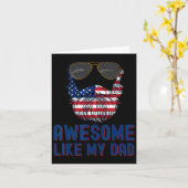 Carte Barbe De Papa Incroyable Comme Mon Papa 4 Juillet  (Fleur jaune)