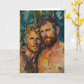 Carte Barbe d'huile expressionniste embrasser (Fleur jaune)