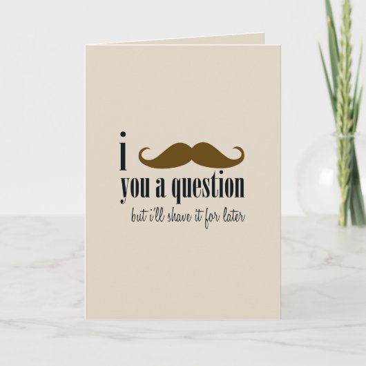 Carte Barbe Marron Vous Pose Une Question Humour Fête De (Devant)