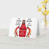 Carte Barbecue amusant (Fleur jaune)