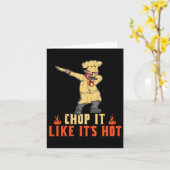 Carte Barbecue de la Fête des Pères Hommes Chop It Like  (Fleur jaune)