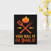 Carte Barbecue de la Fête des Pères Tu fais la mise à mo (Fleur jaune)