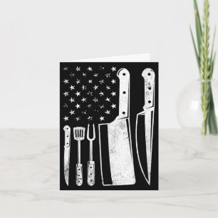 Carte Barbecue femmes drapeau américain patriotique 4 ju