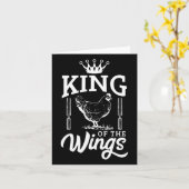 Carte Barbecue Roi Des Ailes Drôle Poulet Barbecue (Fleur jaune)