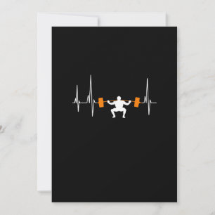 Carte Barbell Weightlifting Heartbeat