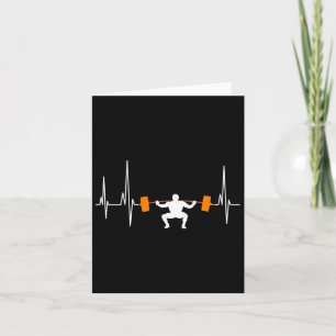 Carte Barbell Weightlifting Heartbeat Bodybuilding