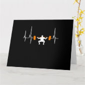 Carte Barbell Weightlifting Heartbeat Bodybuilding (Fleur jaune)